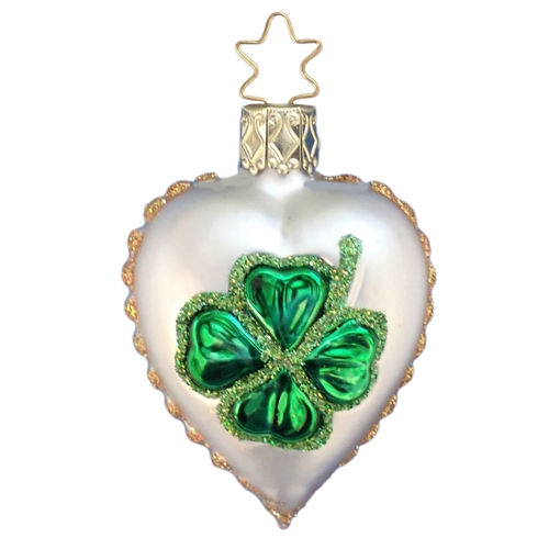 Heart With Irish Good Luck Shamrock Clover