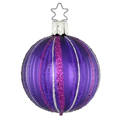 6cm Inge Ball Fancy Stripes Purple