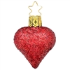 Inge Glas Dark Red Textured Heart