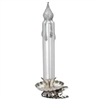 Inge Glas White Satin W/ Silver Glitter Clip-On Candle