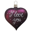 Inge Glas I Love You Heart Purple Plum