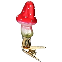 Inge Glas Mini Clip-On Mushroom Ornament
