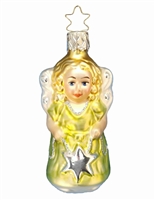 Inge Glas Green Angel With Silver Star