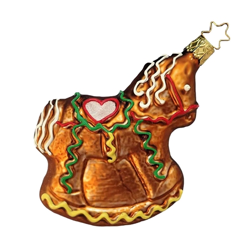 Inge Glas Gingerbread Christmas Rocking Horse