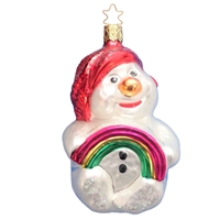 Inge Glas Snowman With Rainbow