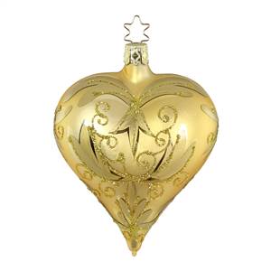 Inge Glas Brokat Heart Gold