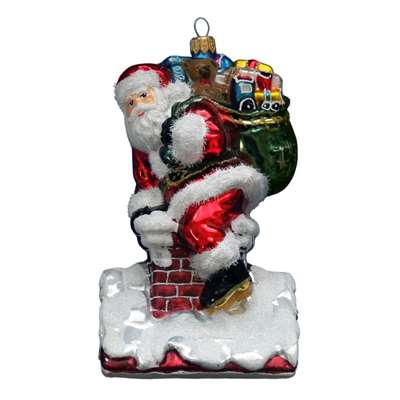 XL Santa On Chimney  Exclusive