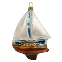 Blown Glass Sloop Sailboat