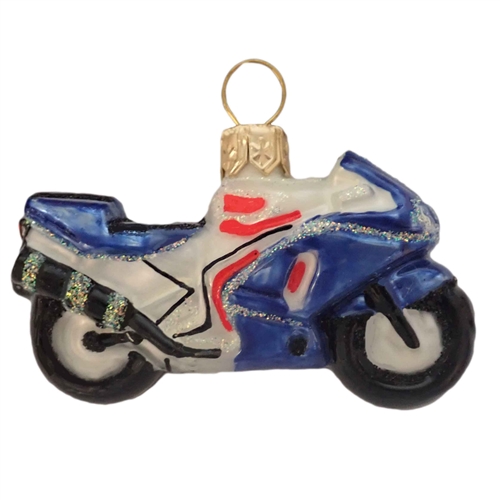 Mini Blue & Red Street Bike Motorcycle Cafe Racer