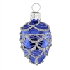 Blue Silver Faberge Inspired Egg