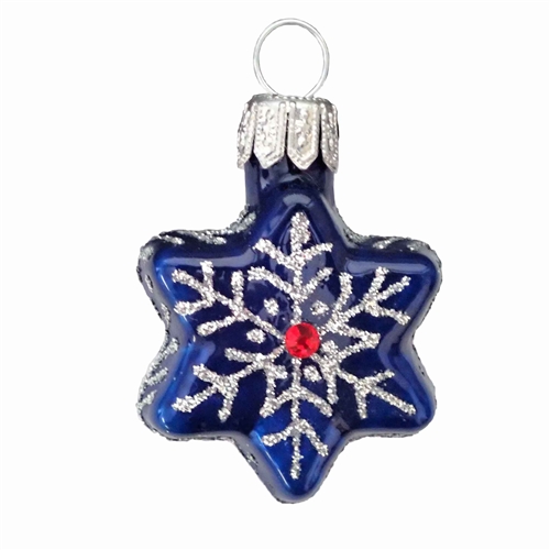 Mini Blue Star With Snowflake