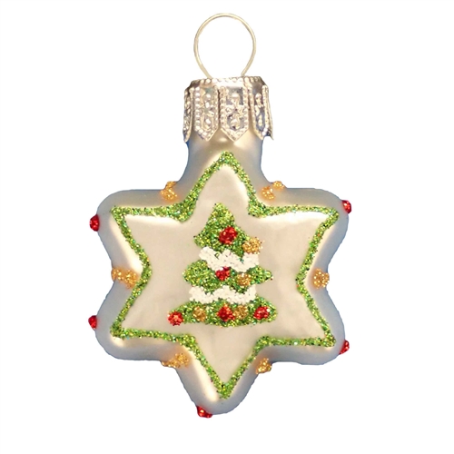 Mini White Star With Christmas Tree
