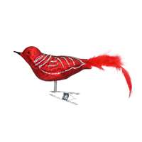 Medium Red Matt Silver Bird