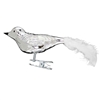 Medium Clip-On Gloss Silver Bird