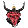 Handcrafted Red Krampus Devil Glass Ornament