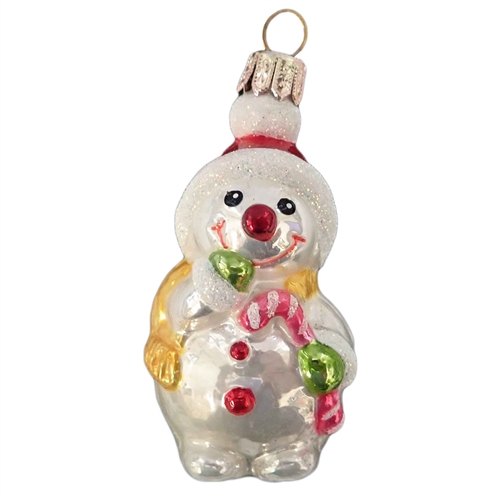 Mini Snowman W/ Candycane Feather Tree