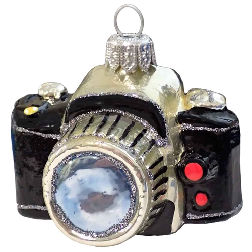 Black SLR Camera Ornament