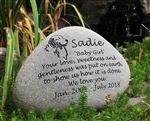 Extra large pet memorial river stone