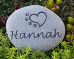 heart memorial stone