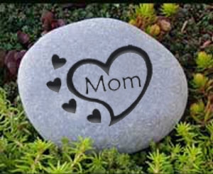 2-3lb Mom Heart  River Stone