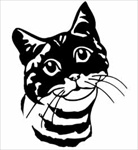 American Tabby Cat Head memorial graphic