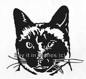 American Tabby Cat Head memorial graphic