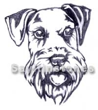 Schnauzer Long Ear Dog memorial graphic