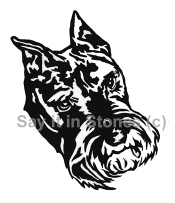 Schnauzer Long Ear Dog memorial graphic