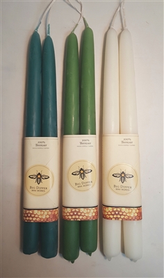 Beeswax taper candle pair