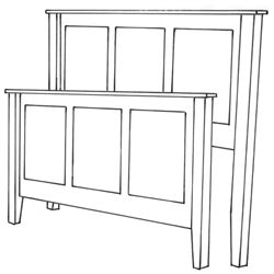 Hickory Shaker Bed