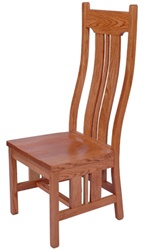 Mixed Wood Colonial Dining Room Chair, Without Arms