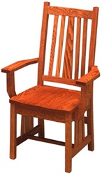 Cherry Eastern Dining Room Chair, With Arms