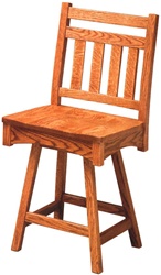 Quarter Sawn Oak Trestle Dining Room Chair, With Arms