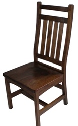 Maple Trestle Dining Room Chair, Without Arms