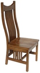 Walnut Western Dining Room Chair, Without Arms