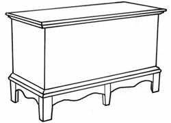 King Hickory Dowry Chest, 72" x 22"" x 22"