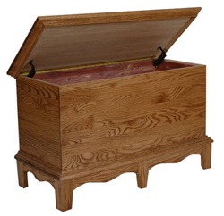 Large  Oak Dowry Chest, 46" x 20" x 22"