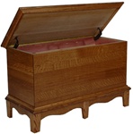 Large  Quarter Sawn Oak Dowry Chest, 46" x 20" x 22"