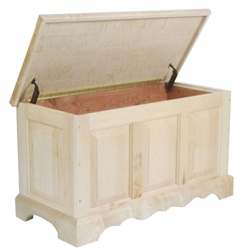 Queen Maple Hope Chest, 64" x 22" x 22"