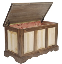 Large  Mixed Wood Hope Chest, 46" x 20" x 22"