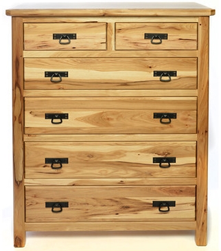 25w x 50h x 20d Houston 6 Drawer Maple Dresser