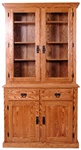 44" x 84" x 20" Oak Mission Hutch (Two Doors)