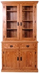 50" x 84" x 20" Quarter Sawn Oak Mission Hutch (Two Doors)