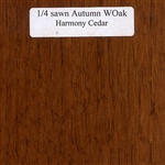 Quarter Sawn White Oak Wood Sample, Autumn Finish