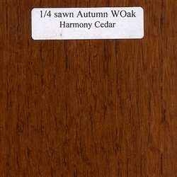 Quarter Sawn White Oak Wood Sample, Autumn Finish