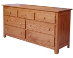 48w x 30h x 20d Shaker 5 Drawer Maple Dresser