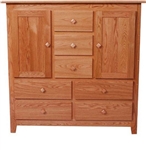 50w x 50h x 20d Shaker 7 Drawer Cherry Dresser (2 Doors)