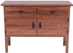 41" x 36" x 25" Cherry Mission Sideboard (stores three 36" x 18" leaves)