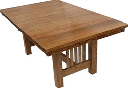 110" x 46" Quarter Sawn Oak Mission Dining Room Table