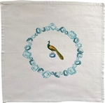 Peacock Gems Napkins. Set of 6.